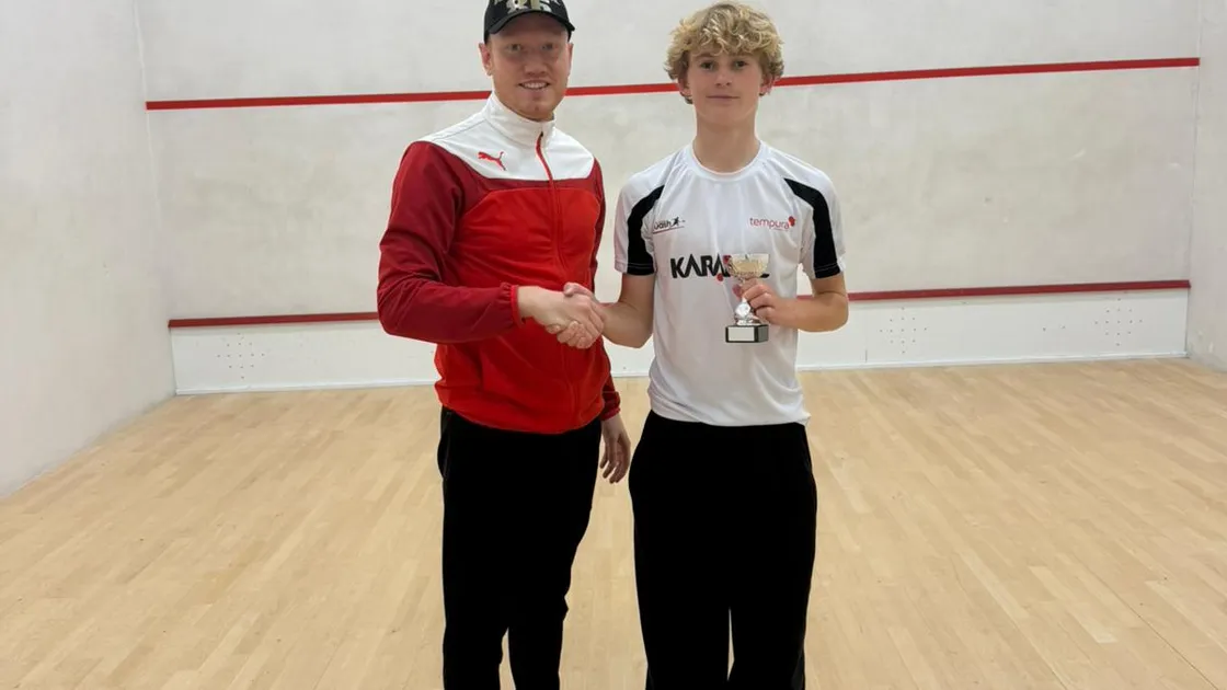 Rocco Elliott, left, picked up two trophies last weekend in the UK.