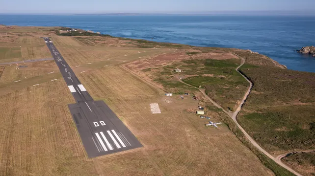Engineers carry out ground survey at Alderney Airport