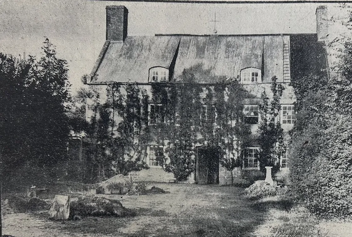 The original Normanville house which ultimately had a facade of pears, was more than 400 years old when destroyed by fire in 1959.
