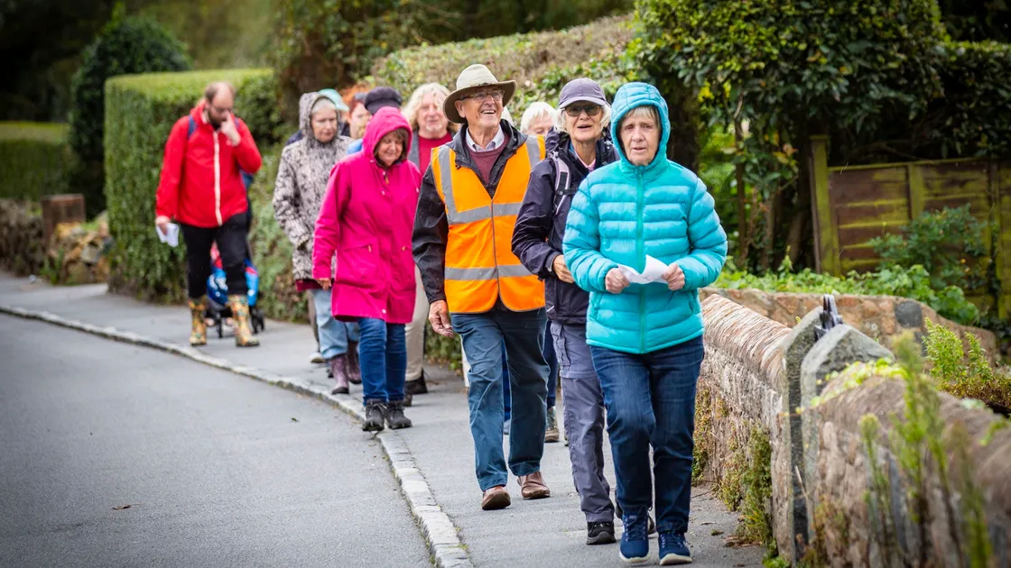 The Living Streets Tranquillity Walk. It was designed and Tom Le Pelley of Living Streets and explored the lanes around Les Beaucamps and Castel, starting and finishing at Deslisles Church. (Picture by Sophie Rabey, 30049240)
