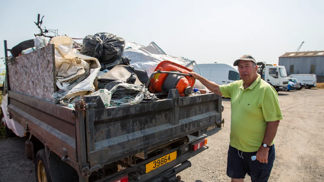 Vale junior constable Bill Cohu has complained about a truck filled with rubbish that appears to be dumped in the car park opposite Vale Castle.(Picture by Luke Le Prevost, 31048052)