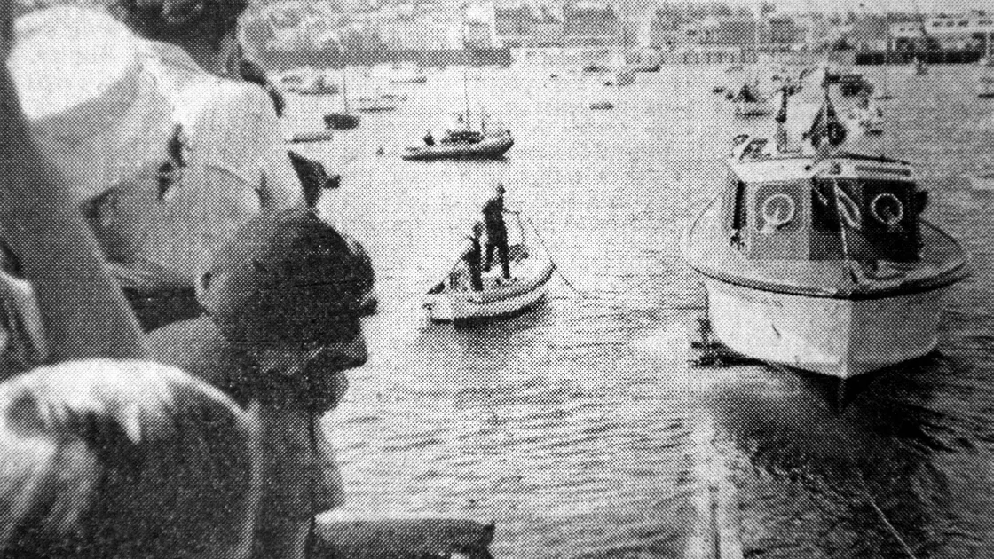 The launch of the Flying Christine II in 1964