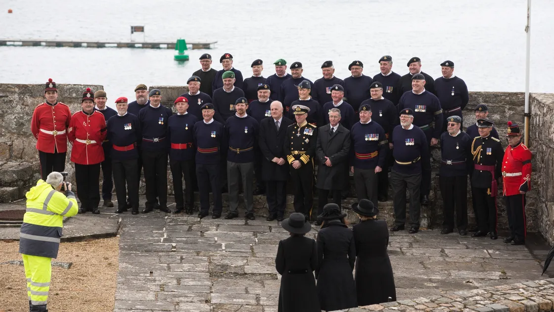 The firing party gathers for a group photograph. (29422842)