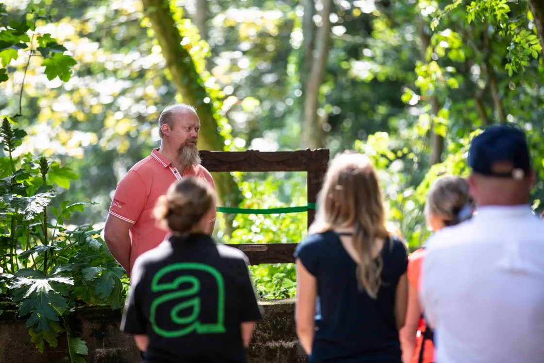 Art for Guernsey founder David Ummels at yesterday’s announcement that the Renoir Walk overlooking Moulin Huet, a view which inspired the impressionist artist during a visit to the island, is to be a permanent fixture. (28395401)