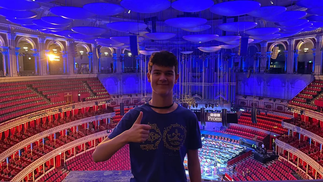Sam Cole at the Royal Albert Hall where he performed with the National Youth Orchestra of Great Britain. (31127398)
