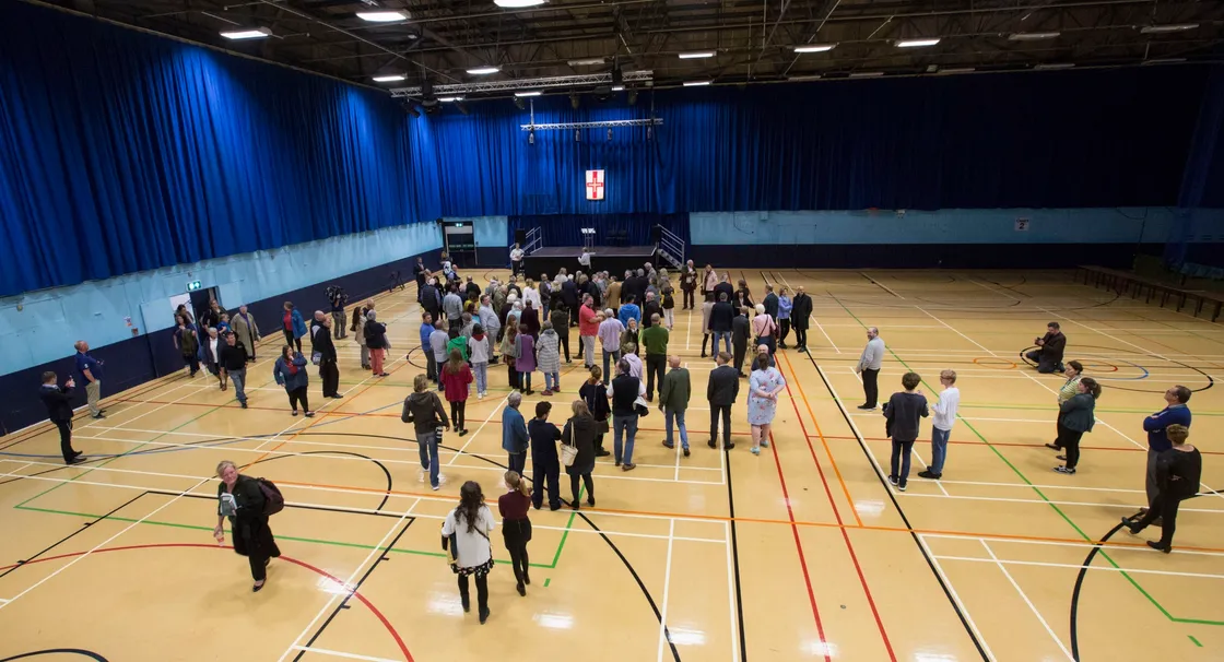 Candidates and their loved ones were at Beau Sejour until the early hours of this morning to hear the declaration of the newly elected States Members. (Picture by Adrian Miller, 28780014)