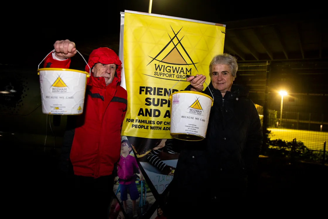 Family support co-ordinator Susie Gallienne and husband Anthony were at the start collecting money for this year’s charity, Wigwam Support Group. (31580202)