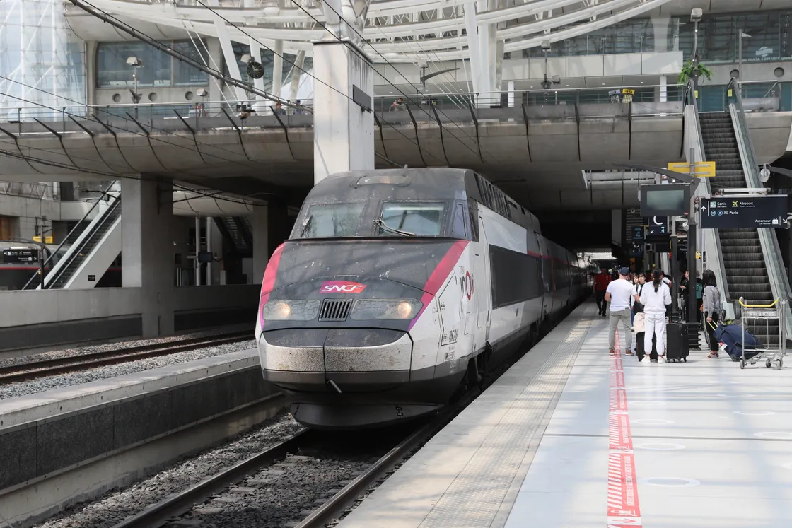 Charles de Gaulle railway station in Paris.