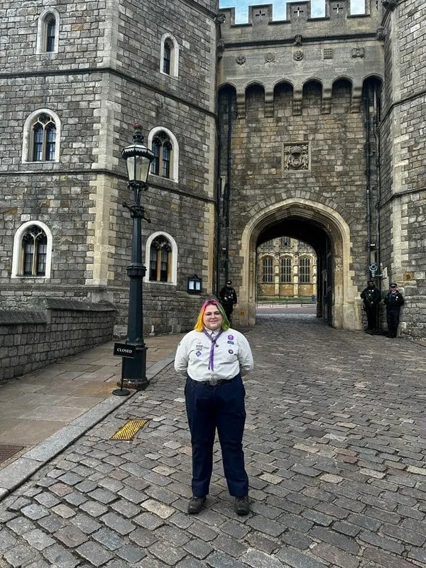 Local Scout leader Amy Woodland, who represented Scouting in Guernsey at the Queen’s lying in state, was invited to the National Day of Celebration & Recognition at Windsor Castle.