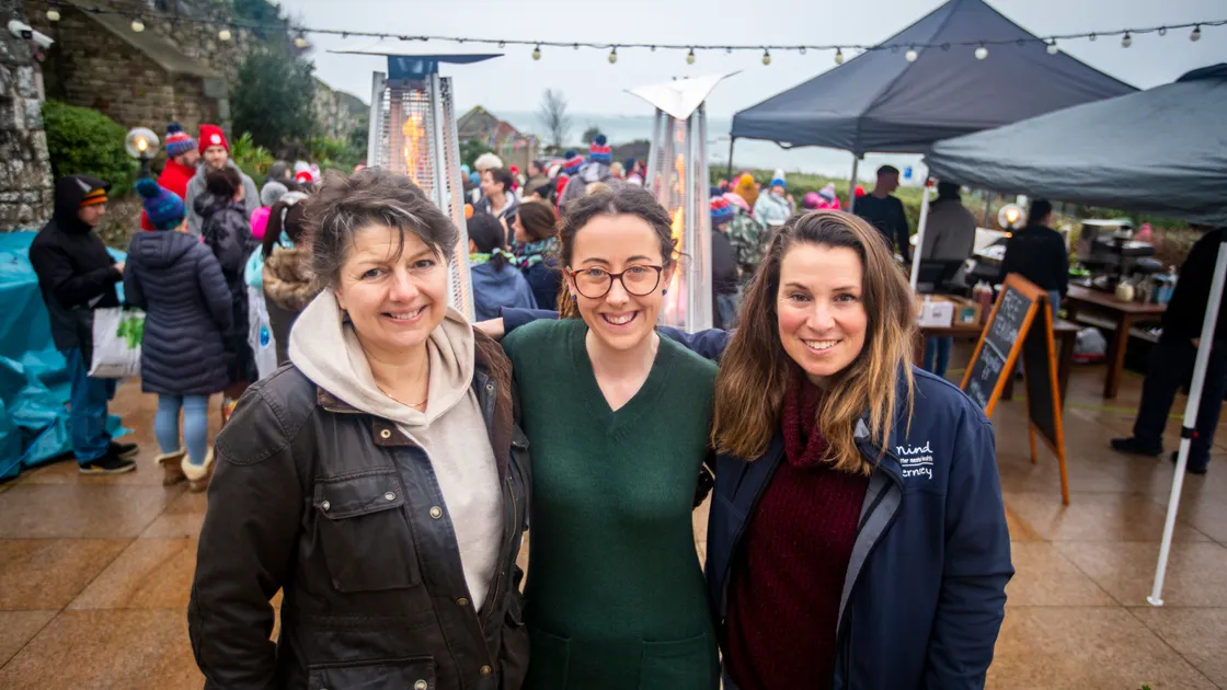 Left to right, Jo Cottell, chief executive of Guernsey Mind, Francesca Blake, the manager of the Imperial Hotel, and Maddy Diligent, fundraising and campaign lead at Guernsey Mind. (31629447)