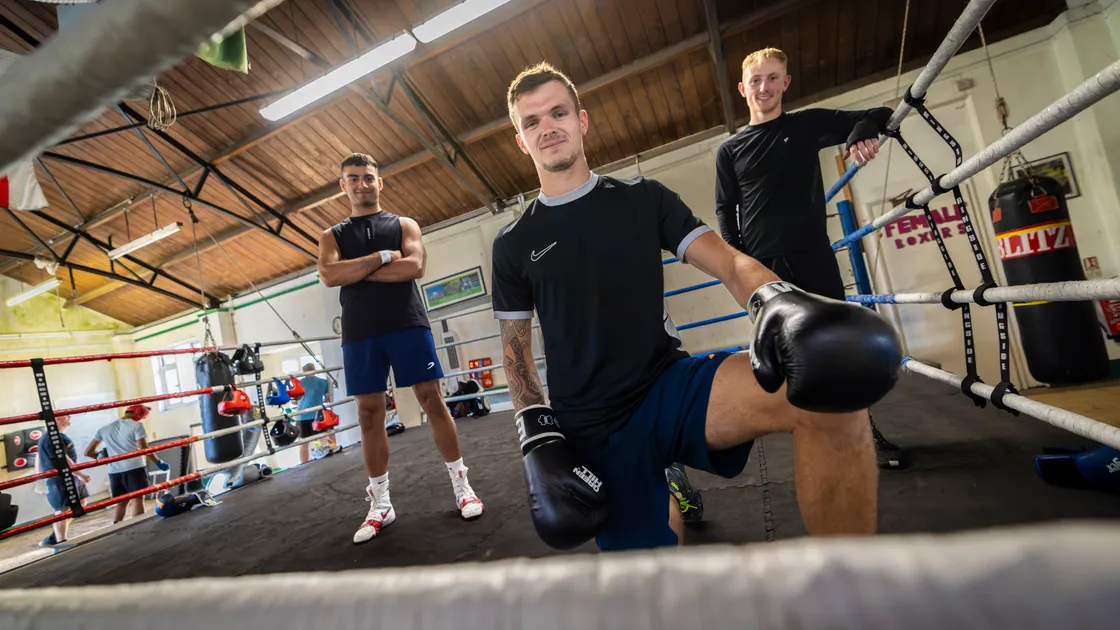 Commonwealth Games hopefuls, left to right, Tyler Quintal, Emile Prevel and Finn Walsh at the Guernsey Amalgamated Boxing Club.