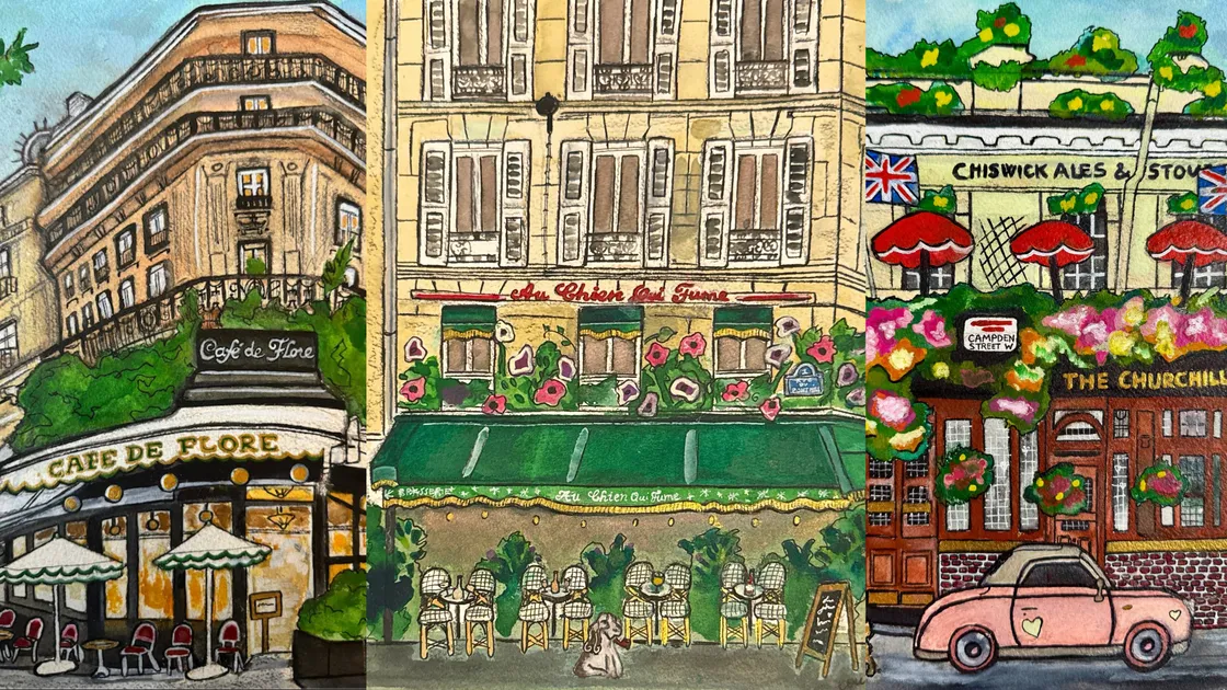 The exhibition, which Louise has called A La Votre/Cheers! continues until 17 August, although only those who have an appointment at the consulate will have the privilege of seeing it.
