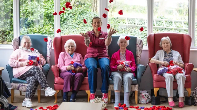 Gardenia Lodge residents take up Remembrance knitting challenge