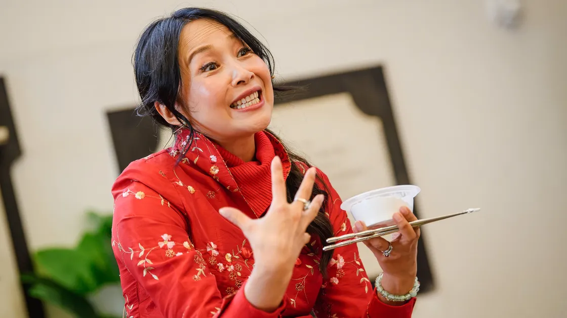 Award-winning chef and television presenter Chef Ching-He Huang gave a cooking demonstration in the Town Church on Saturday as part of Visit Guernsey’s The Big Eat festival, and to raise awareness and funds for Guernsey Community Savings. (Pictures supplied by Andrew Le Poidevin)