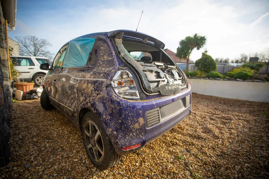 Stuart Rowe’s Renault Twingo was parked behind the wall which the car hit and sustained significant damage. (28966020)