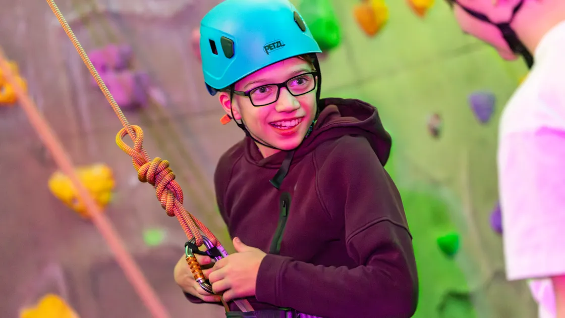 Finley Cardwell, 13, at the start of the Le Murier Everest Challenge, raising money for their off-island trips. (Picture by Sophie Rabey, 34646619)