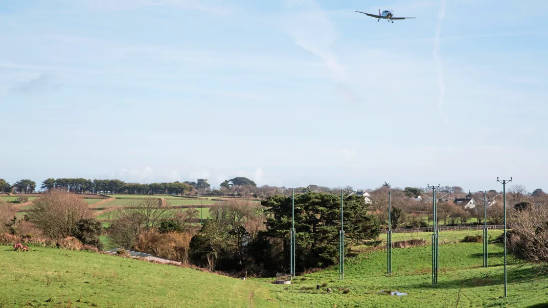 Les Blicqs valley at the eastern end of the runway. (Picture by Adrian Miller, 23873479)