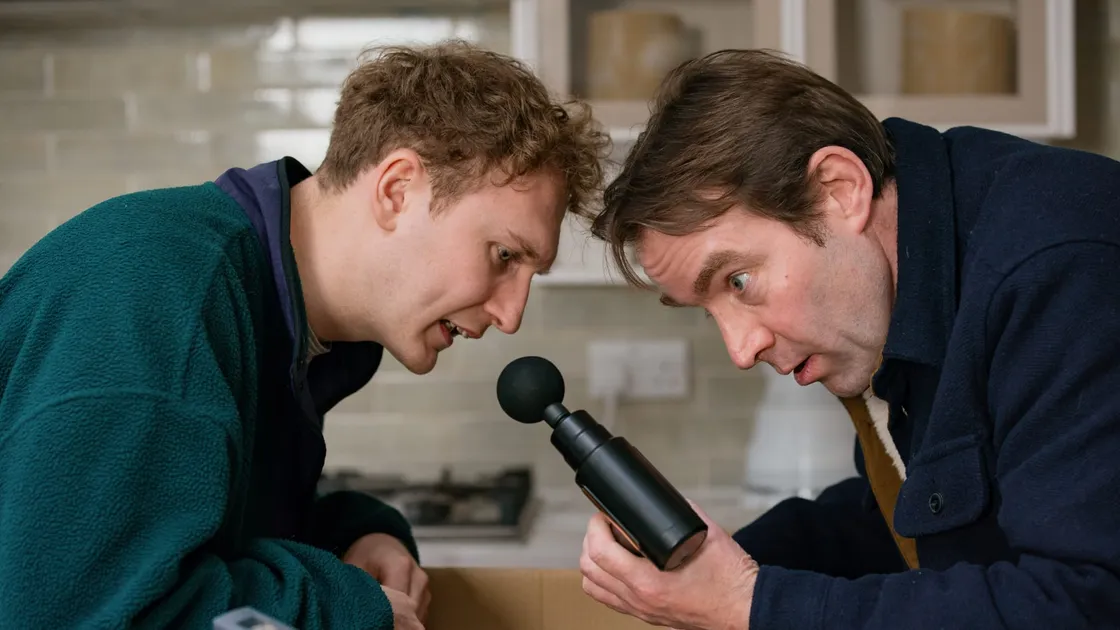 Pops is streaming on Amazon from Friday 20 March. It was written by Sam Bramley who lives locally. Actors Max Ferguson and Alan Drake on set. (34669897)